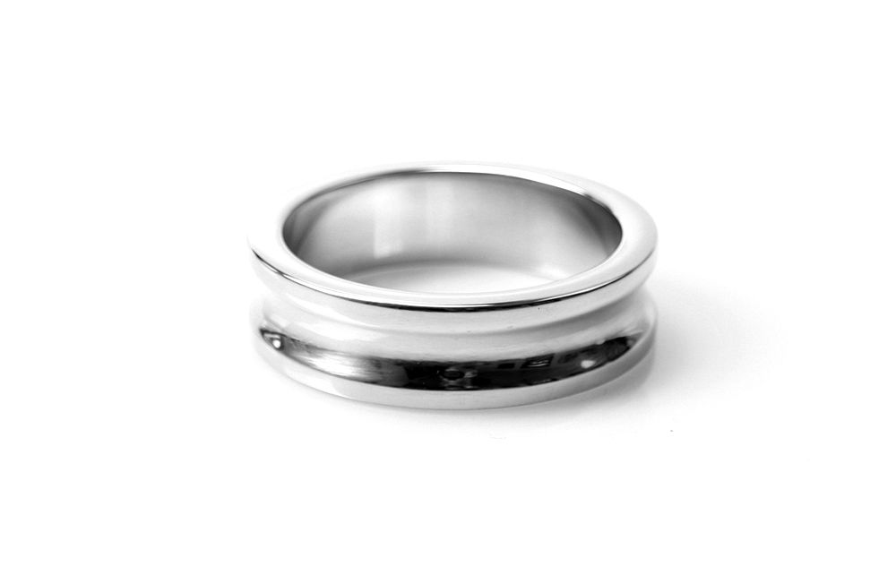 Anello fallico in metallo 50 mm di colore grigio