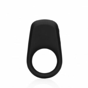 Anello fallico vibrante in silicone ABS di colore nero