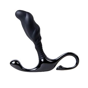 Stimolatore prostatico in silicone ABS ergonomico di colore nero