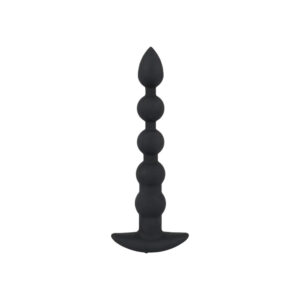 Beads anali vibranti in silicone di colore nero