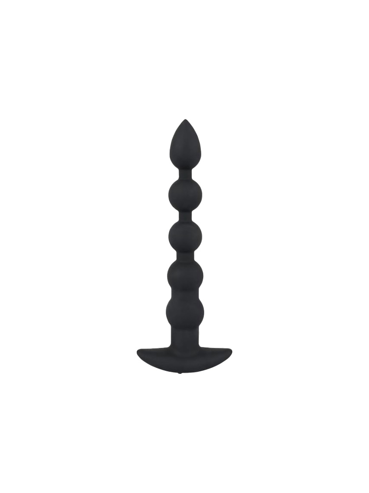 Beads anali vibranti in silicone di colore nero