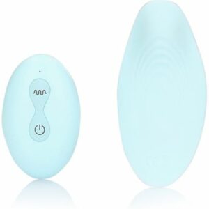 Stimolatore clitorideo da passeggio con controllo da remoto tramite telecomando, silicone ABS, celeste chiaro