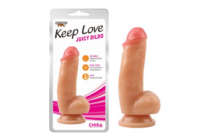 Dildo realistico in PVC ABS 15 cm con testicoli e ventosa aderente color carne