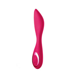 Vibratore vaginale in silicone flessibile di colore fucsia
