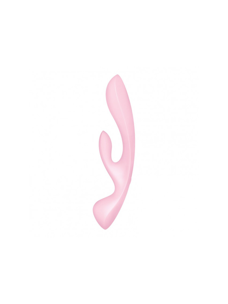 Vibratore rabbit e punto G in silicone ABS di colore rosa