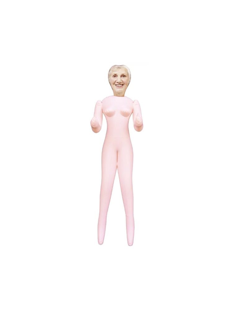 Bambola gonfiabile grandezza naturale anziana signora COUGAR in PVC ABS