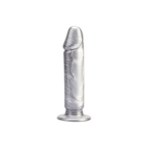 Dildo realistico in PVC ABS 22 cm di colore argento con ventosa aderente