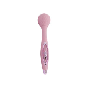 Vibratore wand in silicone per stimolazione clitoridea di colore rosa