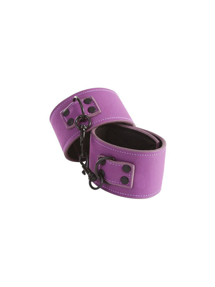 Costrittori per caviglie in PU con strappi in velcro di colore viola