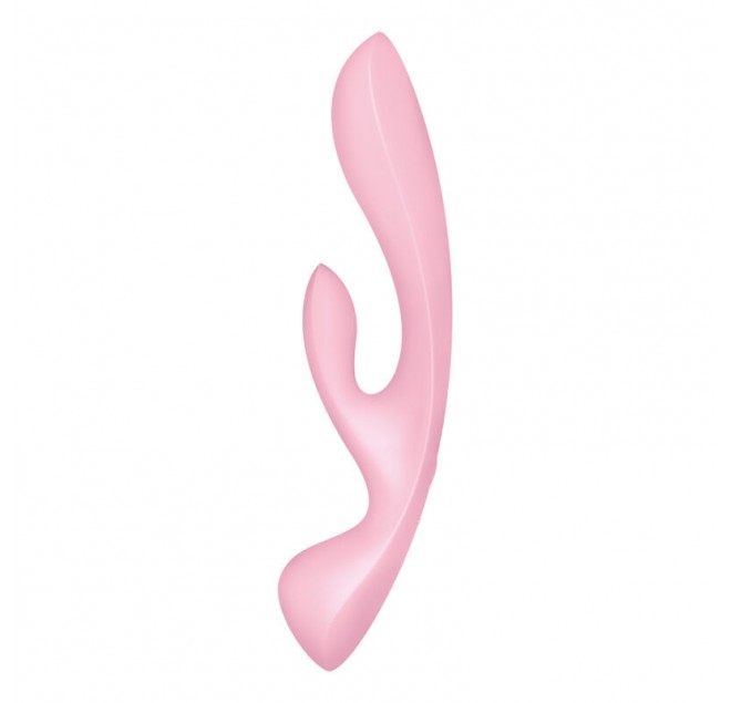 Vibratore rabbit e punto G in silicone ABS di colore rosa - immagine 2
